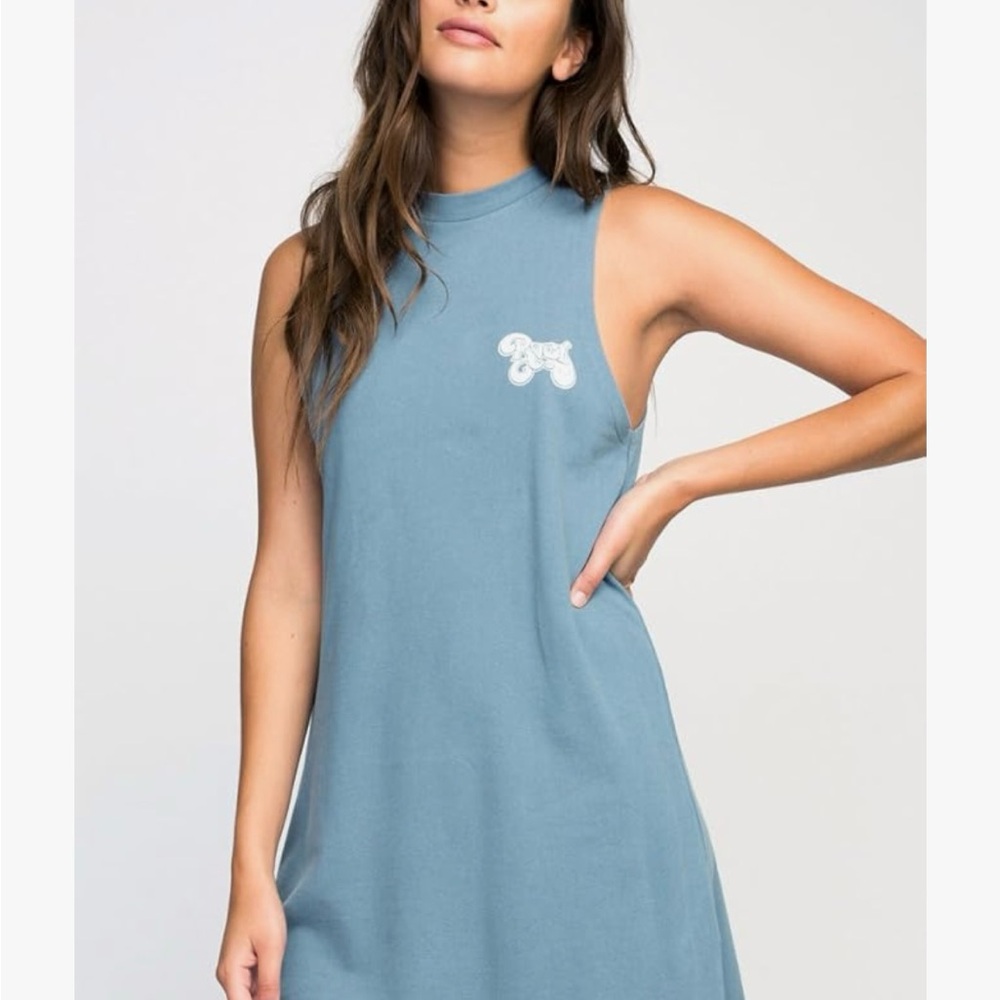 RVCA Women's Nigel Mockneck Tank Dress, Blue Moon